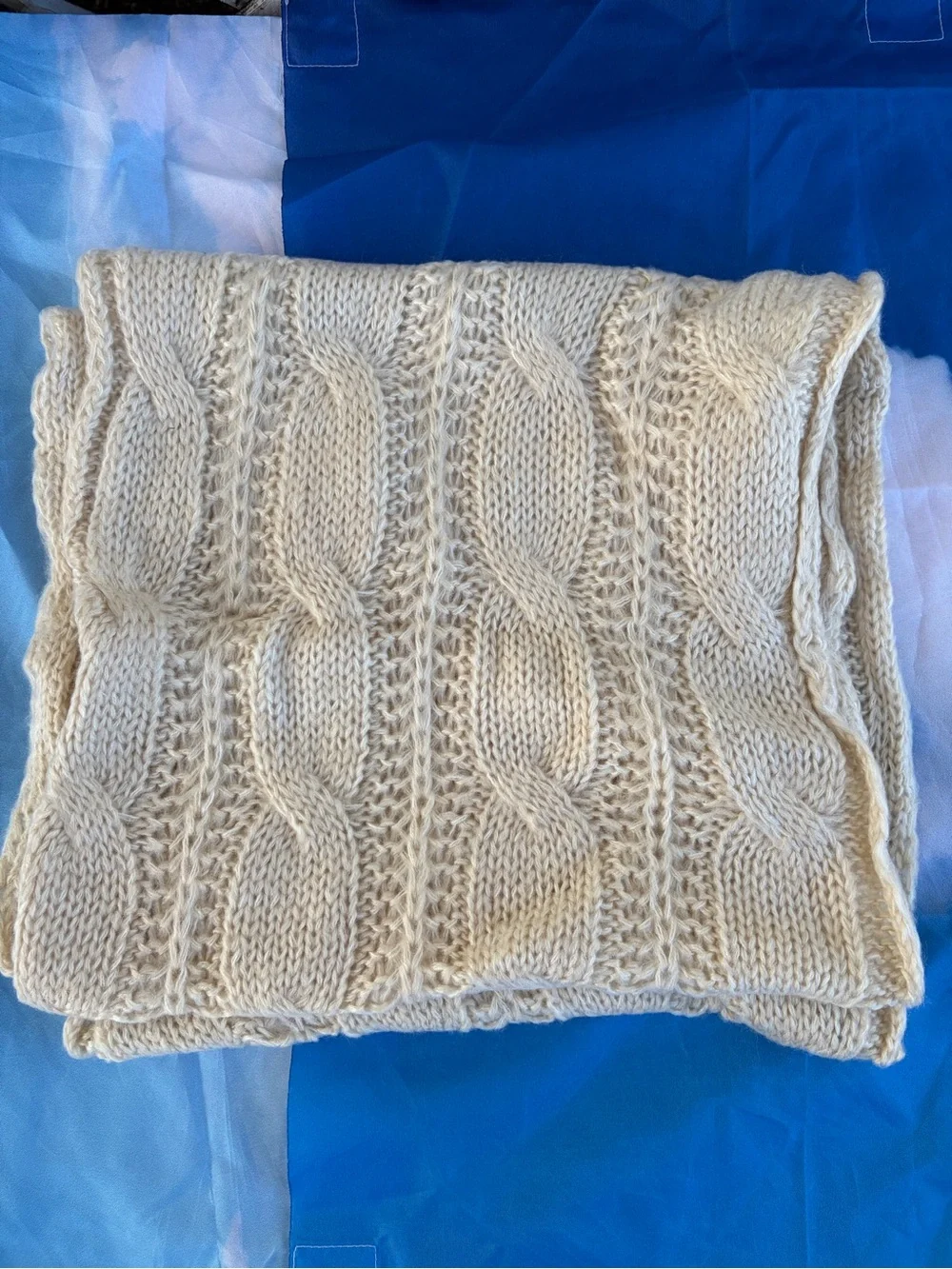 Unisex Large warm knitted long winter scarf